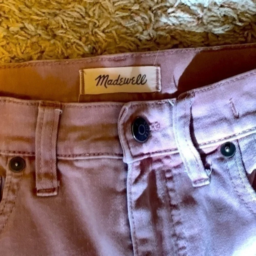 Madewell pink jeans high riser skinny skinny crop - Picture 8 of 9